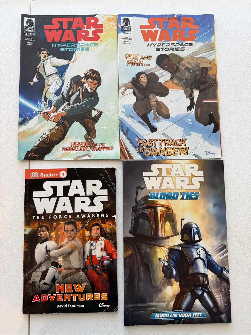 Star Wars Kids Book Lot DK Reader Hyperspace Stories Blood Ties 4 Books